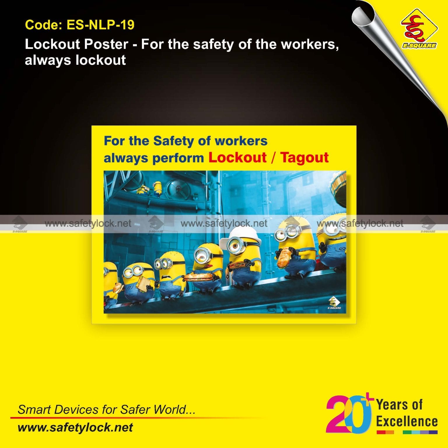 For the Safety of Workers, Always Lockout Tagout Safety Poster