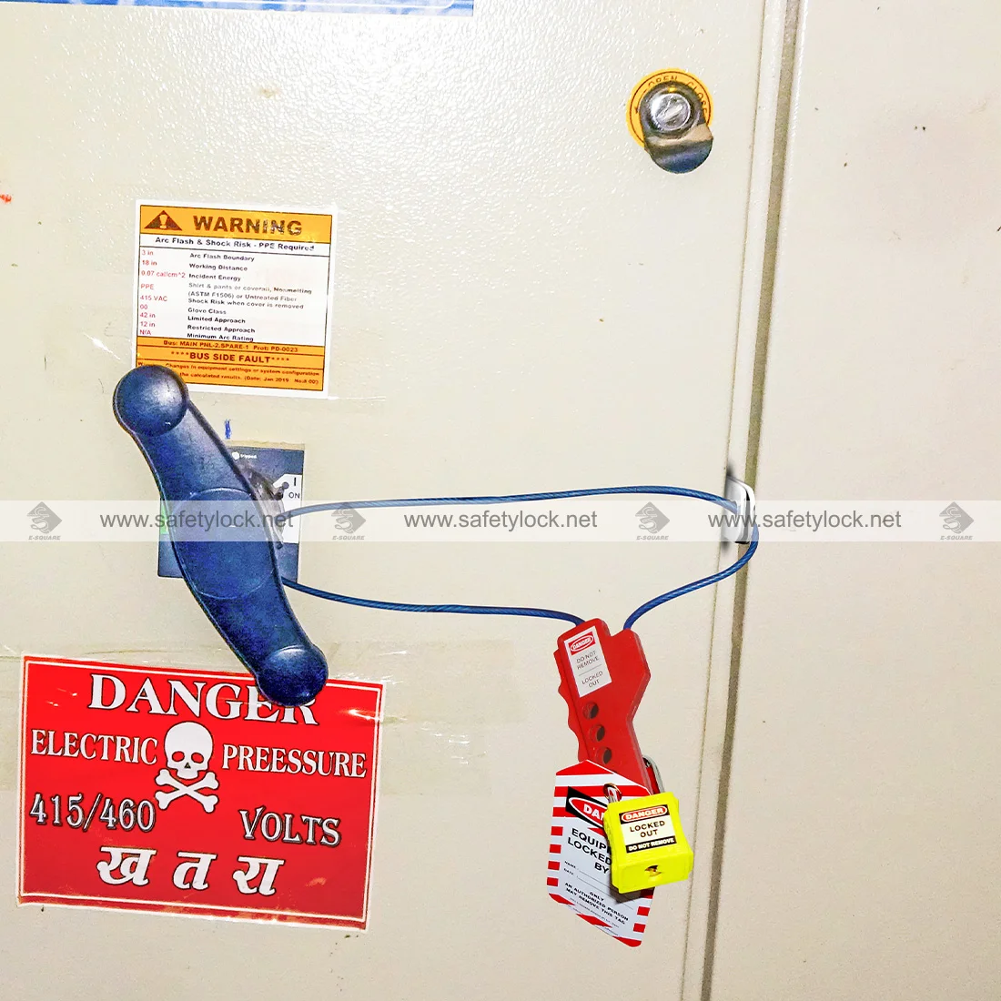 lockout tagout with the help of right angled padlock eyes