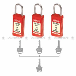 long body padlock with steel shackle