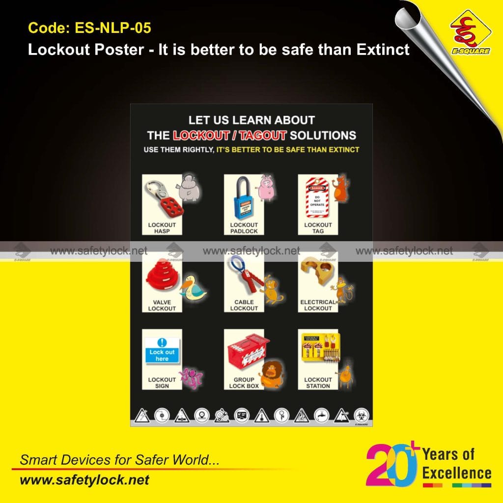 Lockout Poster - Let us Learn about the Lockout Tagout Solutions - E-Square