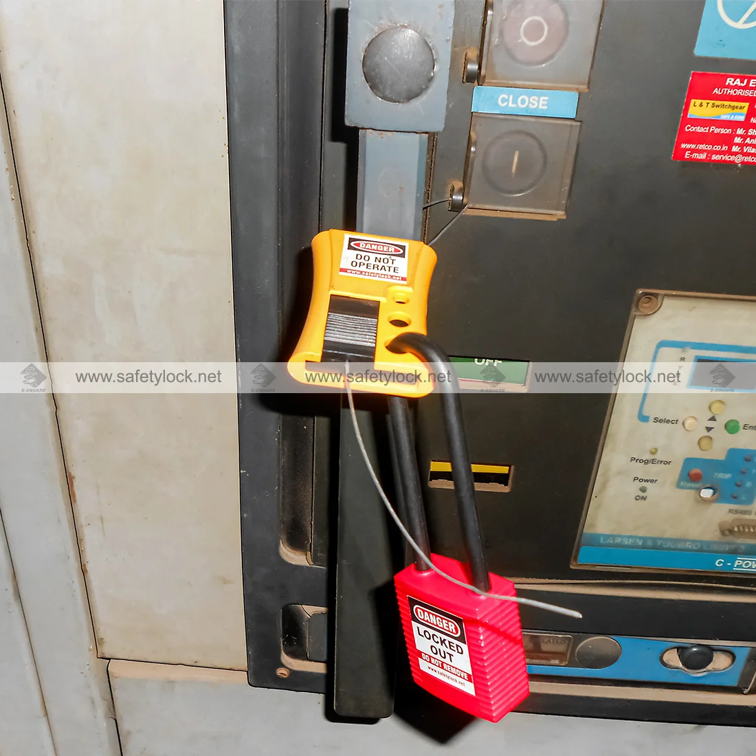 mini cable lockout device with 1 mm wire installation