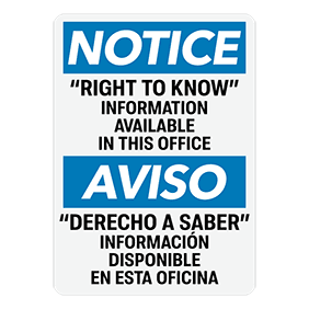 MSDS / SDS Bilingual Signs