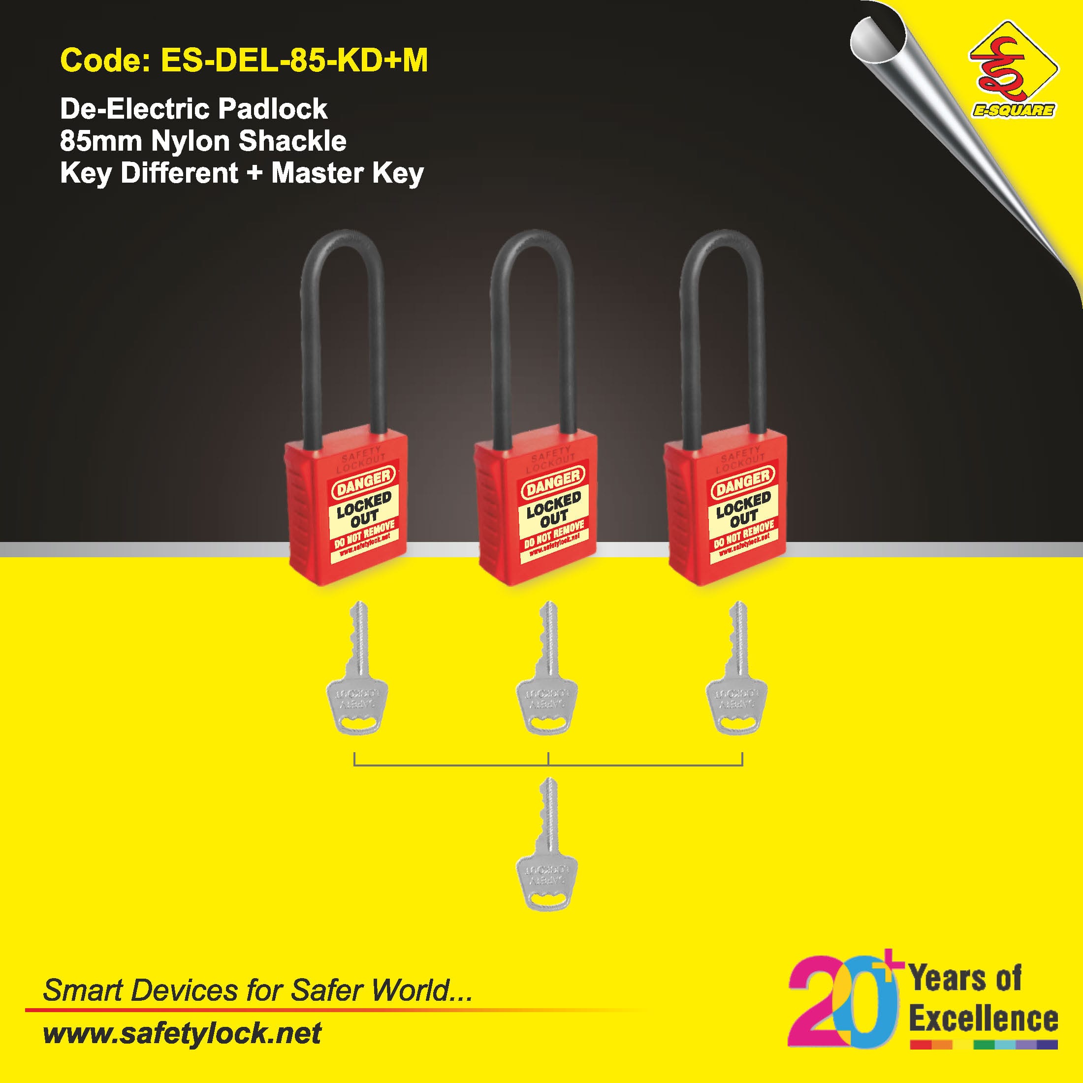 non-conductive lockout padlock
