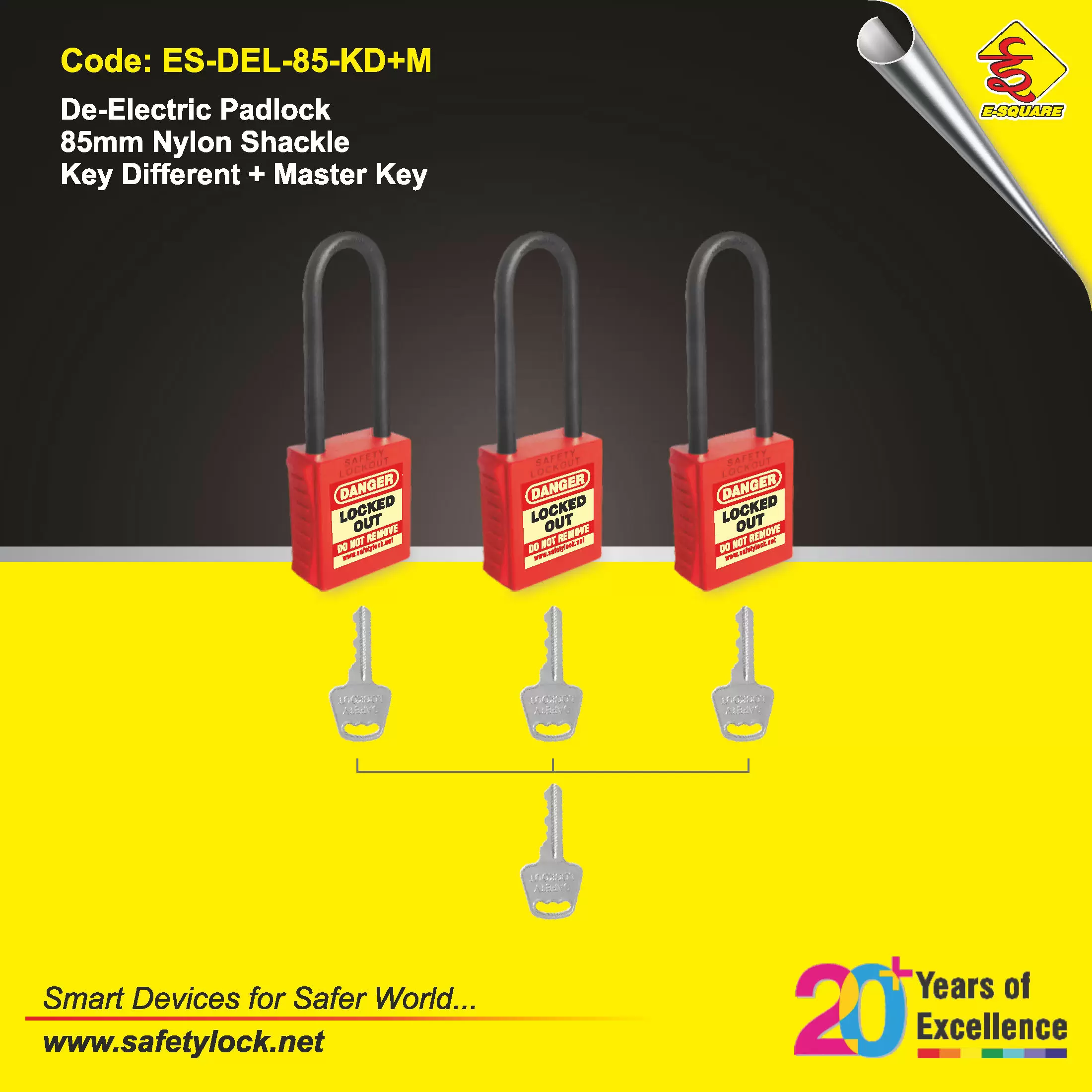 non-conductive lockout padlock