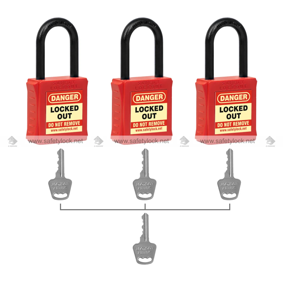 non-conductive lockout padlock