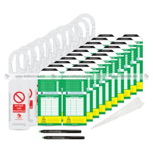 premier claw type scaffolding tag kit with holders and tags