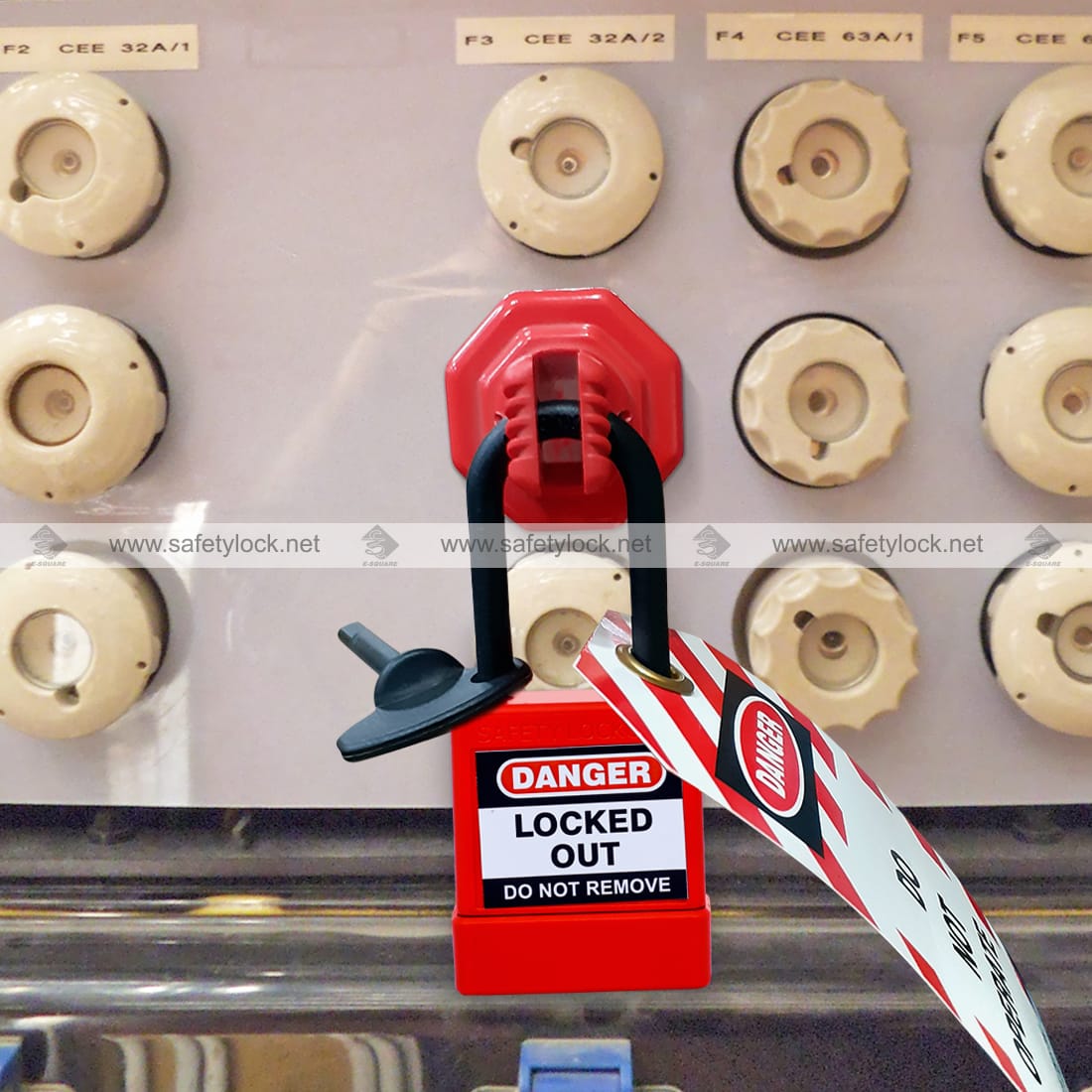 PVC sleeve shackle lockout padlock