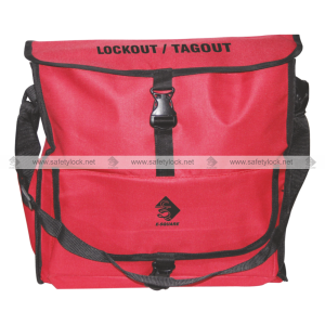 red color shoulder lockout bag