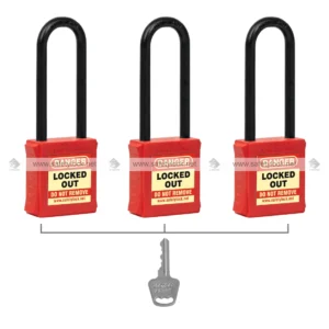 red colour di-electric lockout padlock