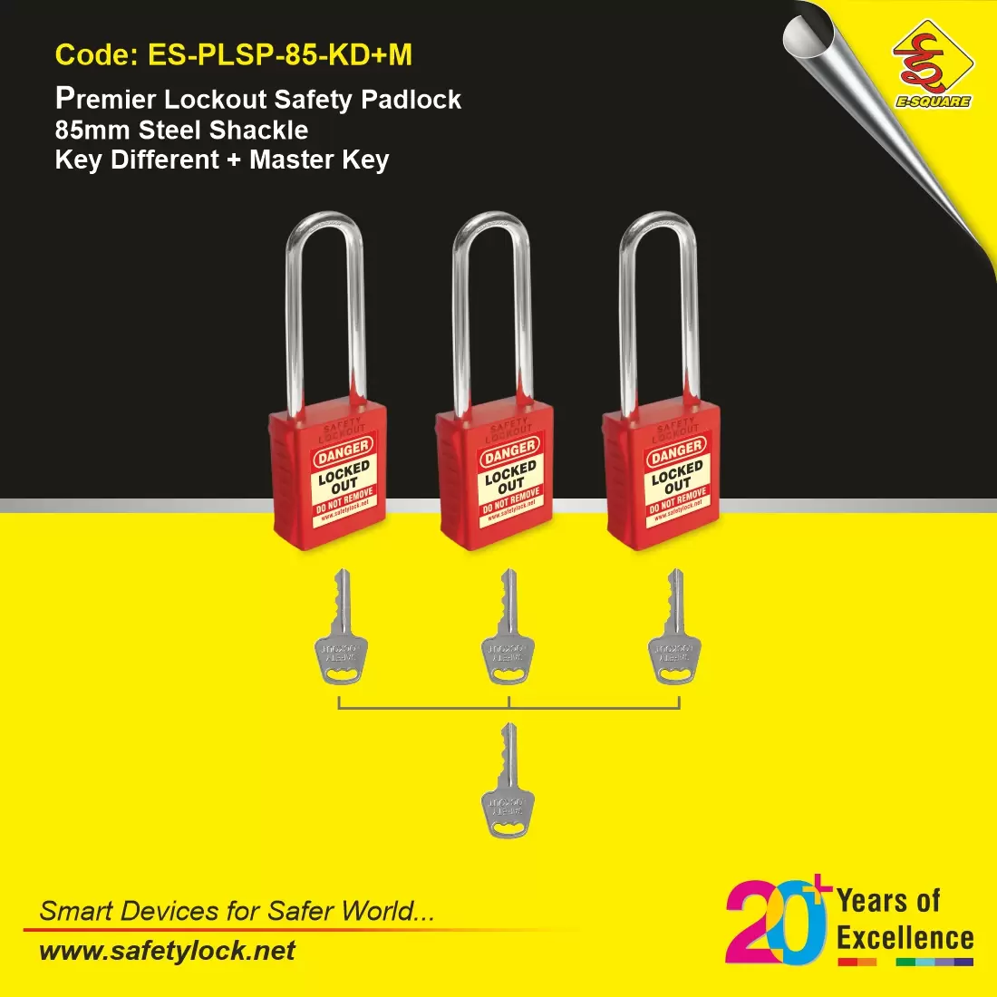 red LOTO padlock