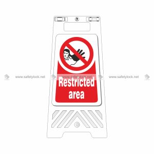 restricted area floor stands for safety