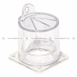 round electrical panel lockout device for electrical panel switches