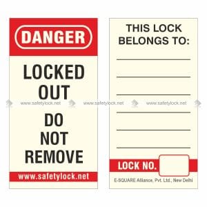safety label for long body lockout padlock
