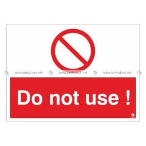 safety lockout label with message do not use