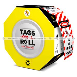 safety tags on a roll 100 tags in PET material
