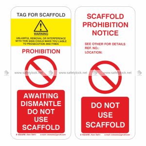 scaffold prohibition notice tag