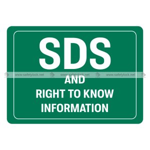 SDS and right to know information signs