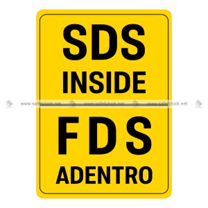 SDS inside fds adentro bilingual signs
