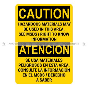 SDS signs in English and Spanish language