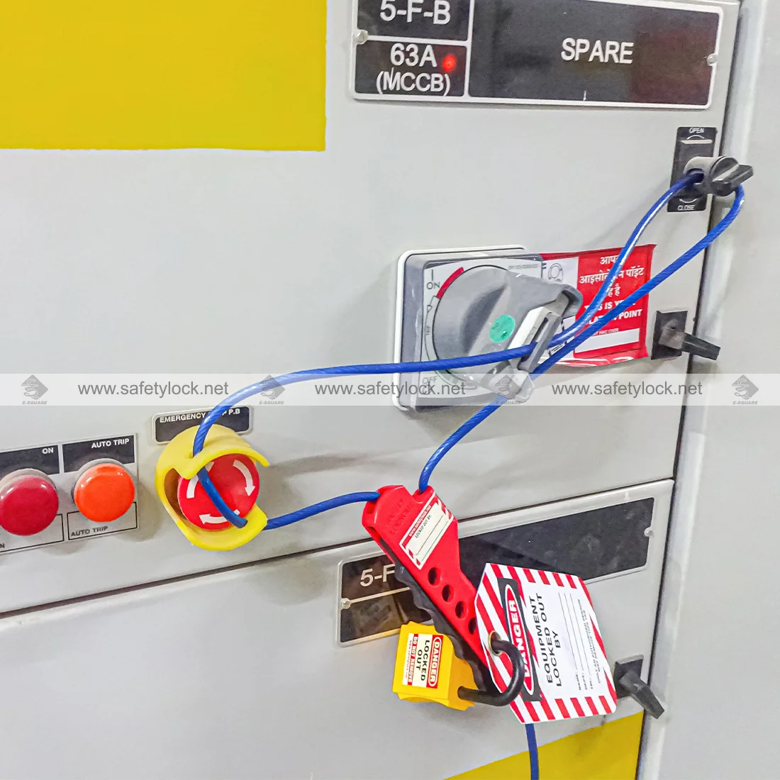 squeezer multipurpose cable for electrical panel lockout tagout