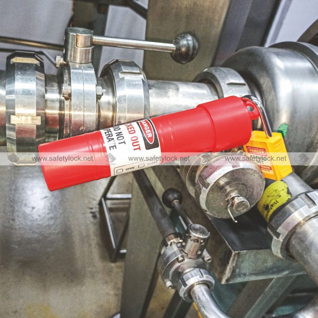 Lockout Tagout - Stainless Steel Butterfly Valve Lockout 50 mm Dia