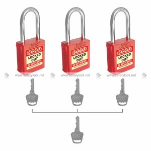 steel shackle lockout padlock