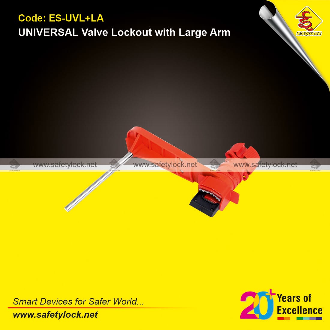 universal valve locking device with large arm
