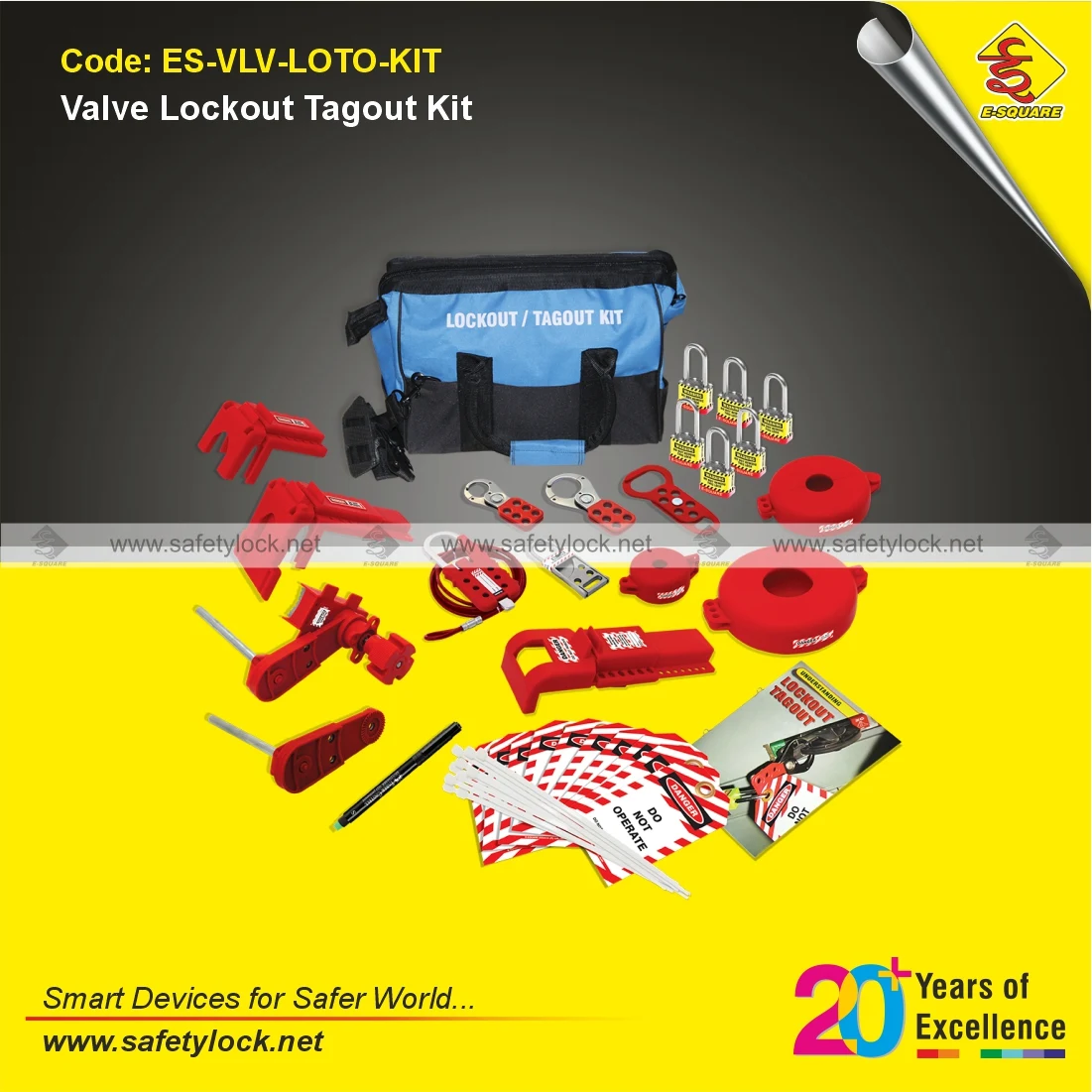 Valve Lockout Tagout Kit for LOTO Safety Procedures