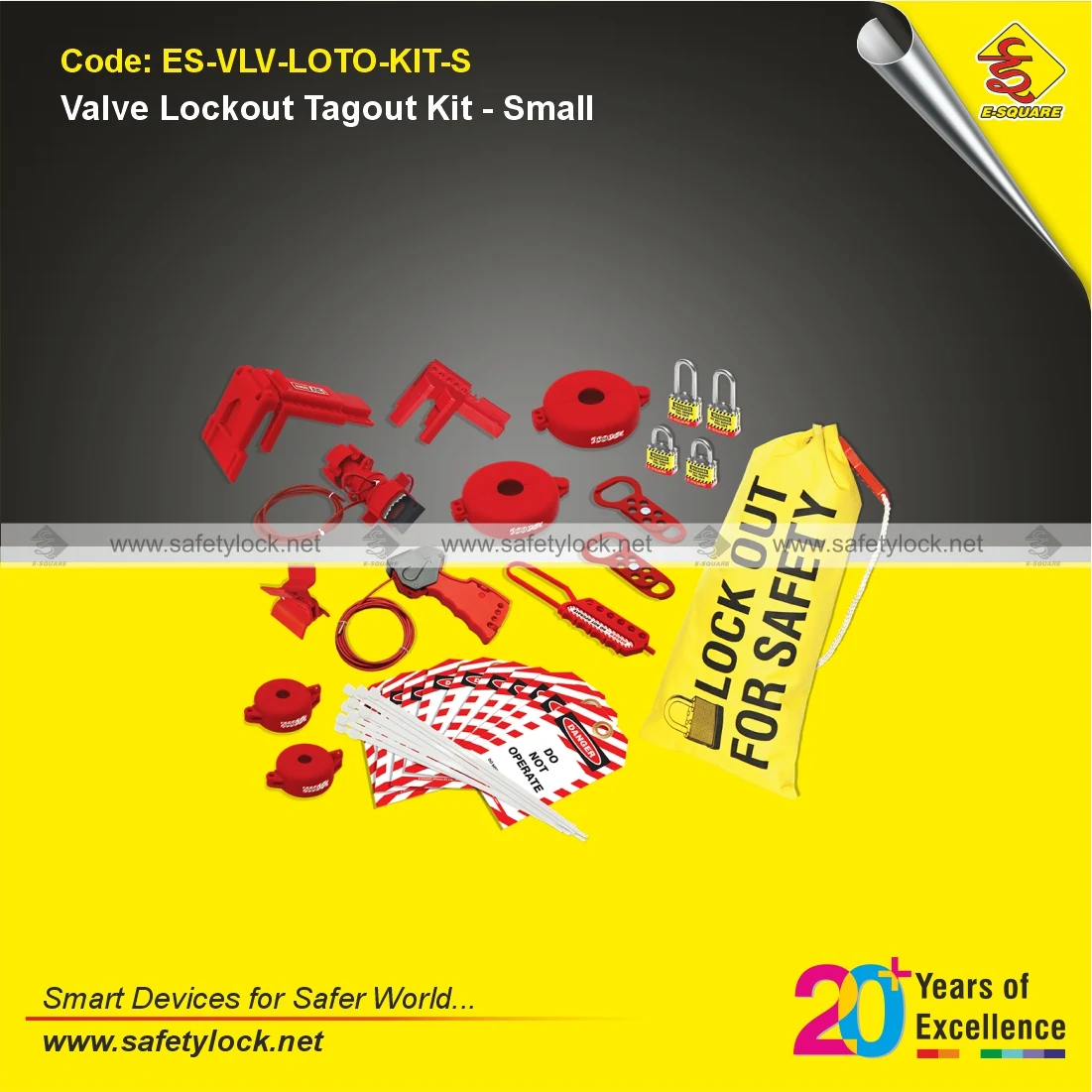 Valve Lockout Tagout Kit Small for Machine Safety Lockout Applications