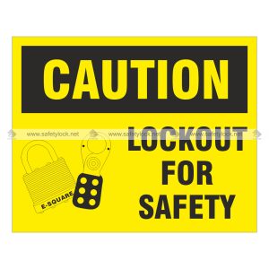 yellow color lockout safety signs