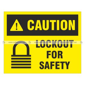 yellow color loto safety signs
