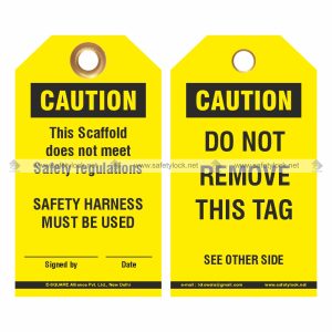 yellow color scaffold tags supplier