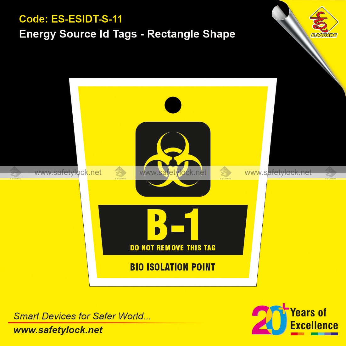 rectangle shape energy source identification tags