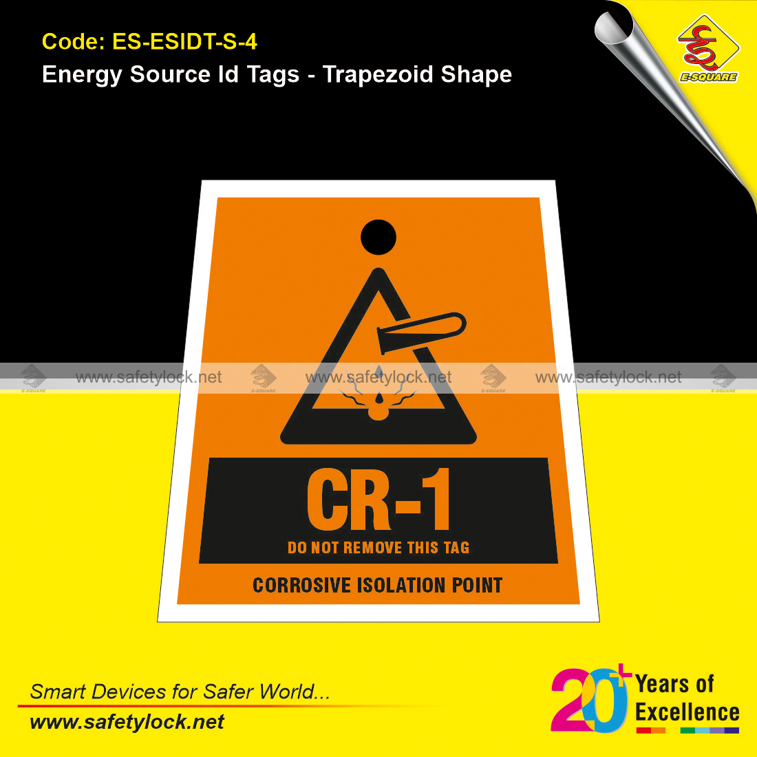 trapezoid shaped energy source id tags