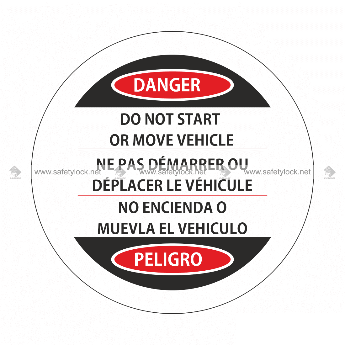 multi-lingual steering wheel lockout cover