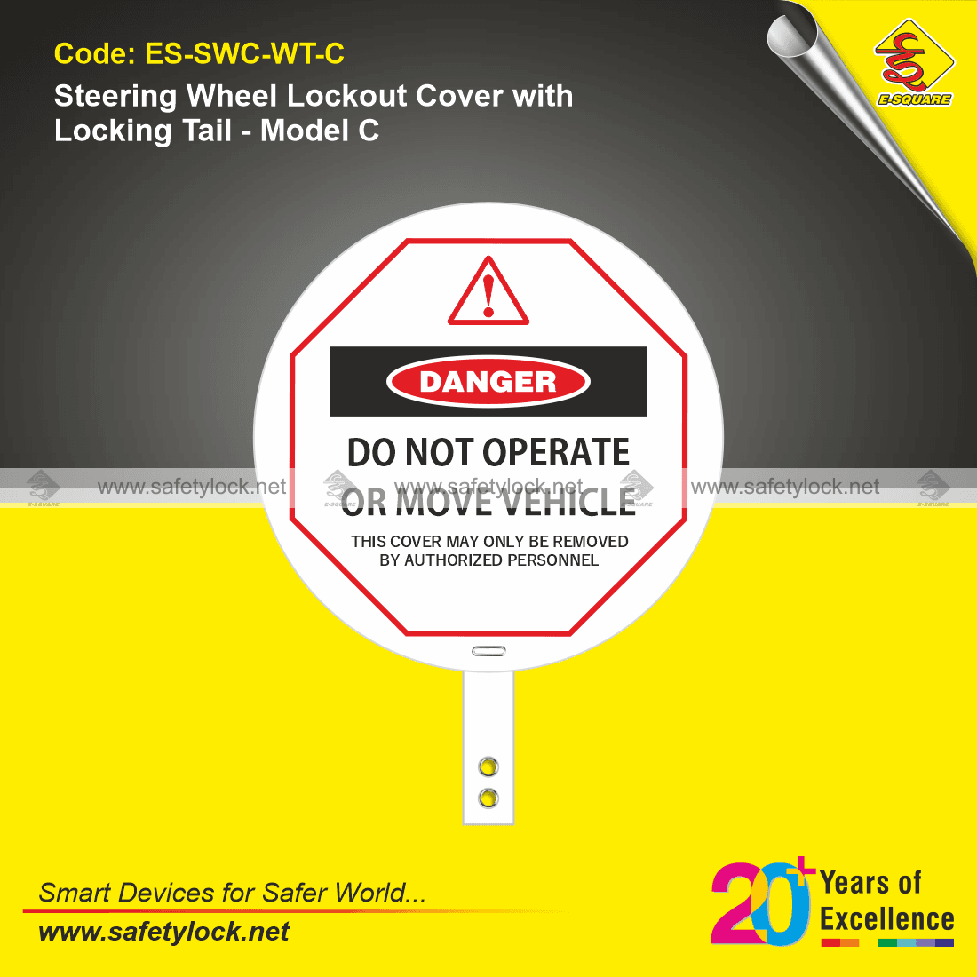 steering wheel cover with locking tail by E-Square