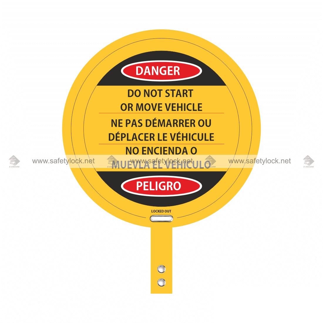 steering wheel lockout cover with locking tail model A