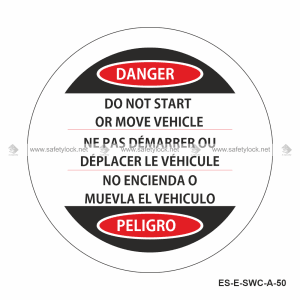 trilingual steering wheel lockout cover