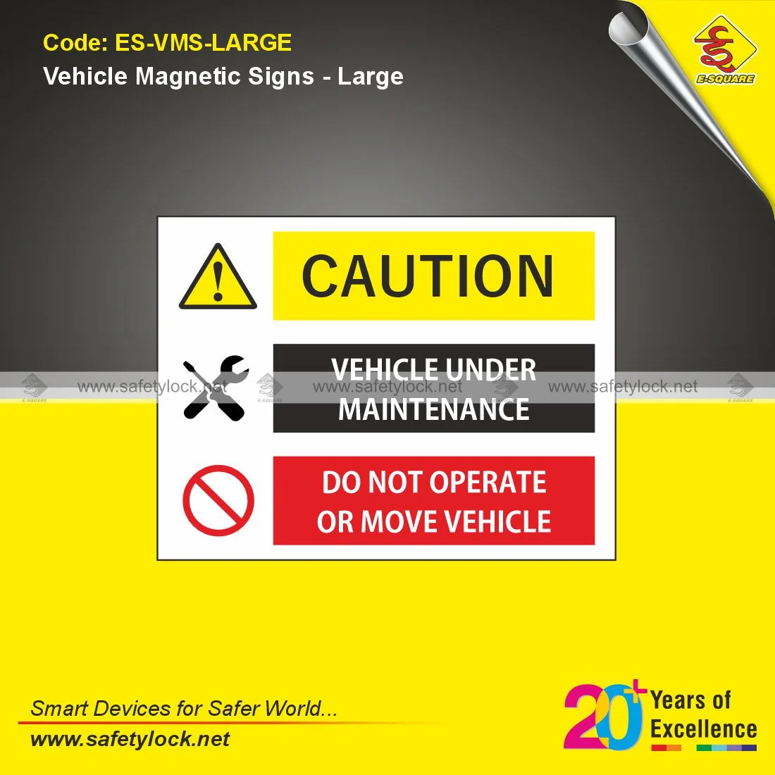 Large Vehicle Magnetic Signs for Industrial Safety Identification and Mobile Workplace Communication