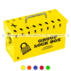 yellow colour group lock box for 17 padlocks