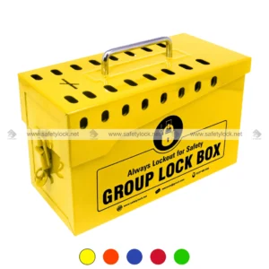 yellow colour group lockout box by E-Square