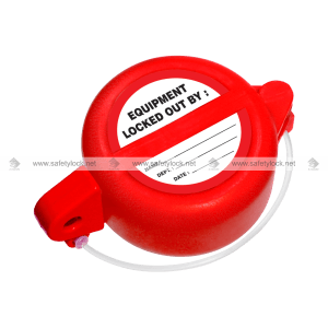 electrical panel push button lockout red color