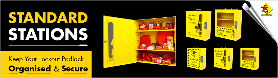 Standard Lockout Tagout Stations - Small, Large, With Clear Fascia