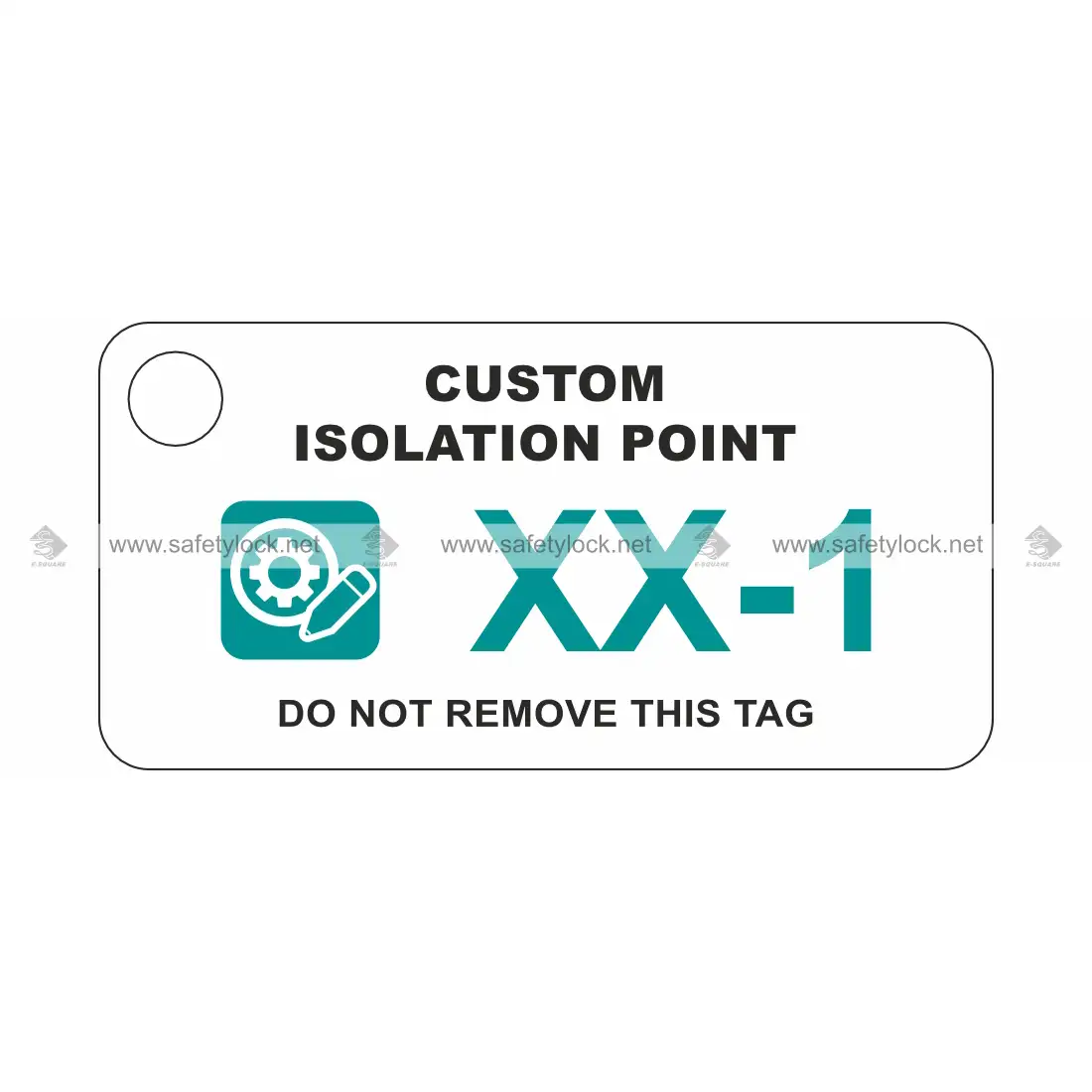LockPoint Energy Source ID Tag for Custom Isolation Point Marking and Energy Isolation Safety Applications