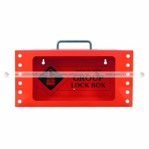 rectangular group lock box with 12 holes