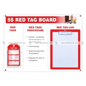 5s red tag board with document clip manufacturer