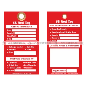Operational Efficiency 5S Red Tag