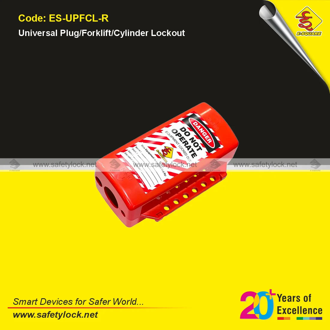 E-Square universal plug cylinder lockout device