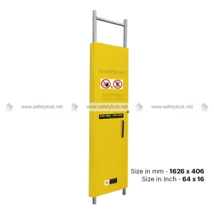fixed hinged and lockable ladder lockout cover