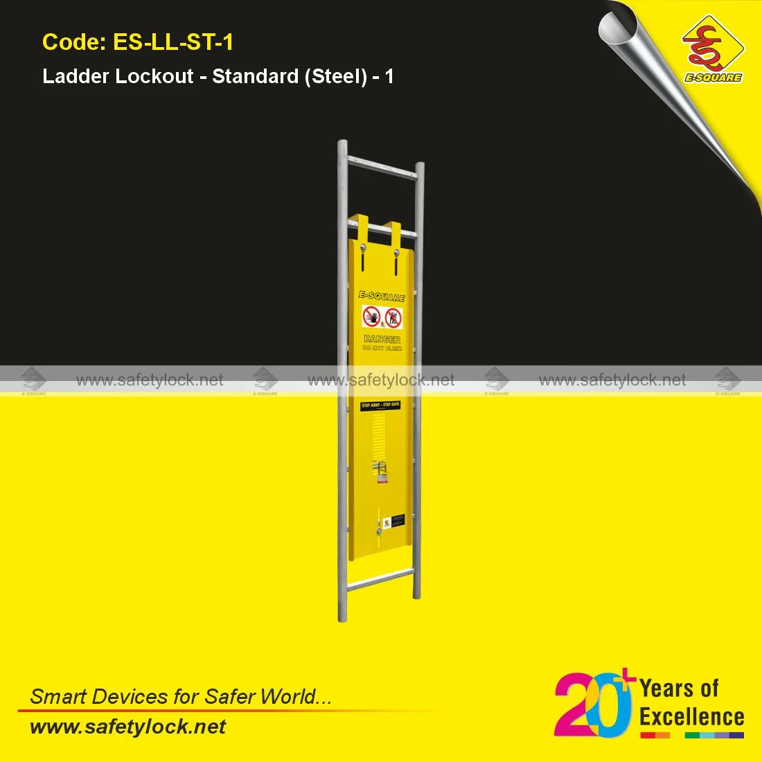 Steel Ladder Lockout Standard 62 Inch x 13 Inch for Industrial Safety and Access Restriction Applications
